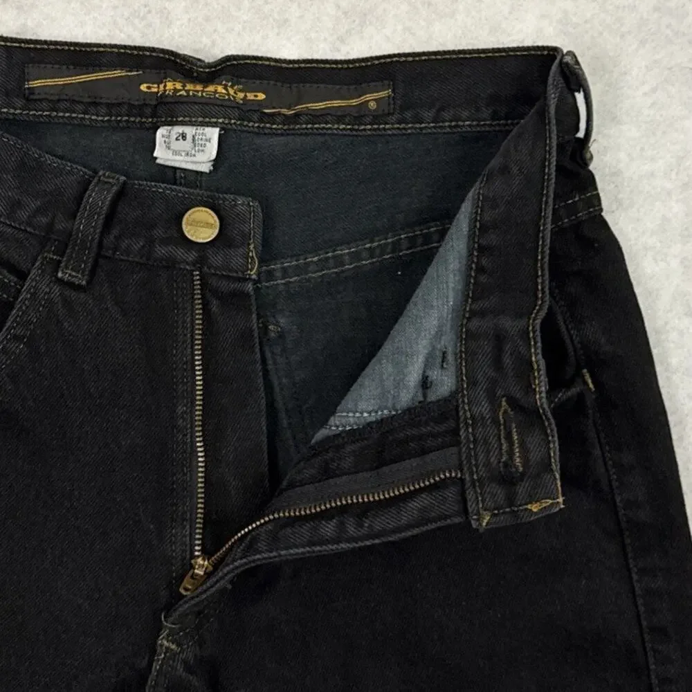 Girbaud Jeans Mens 28 Black Straight Leg Vintage Y2K Denim Pants